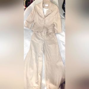 Loft striped cotton pants suit